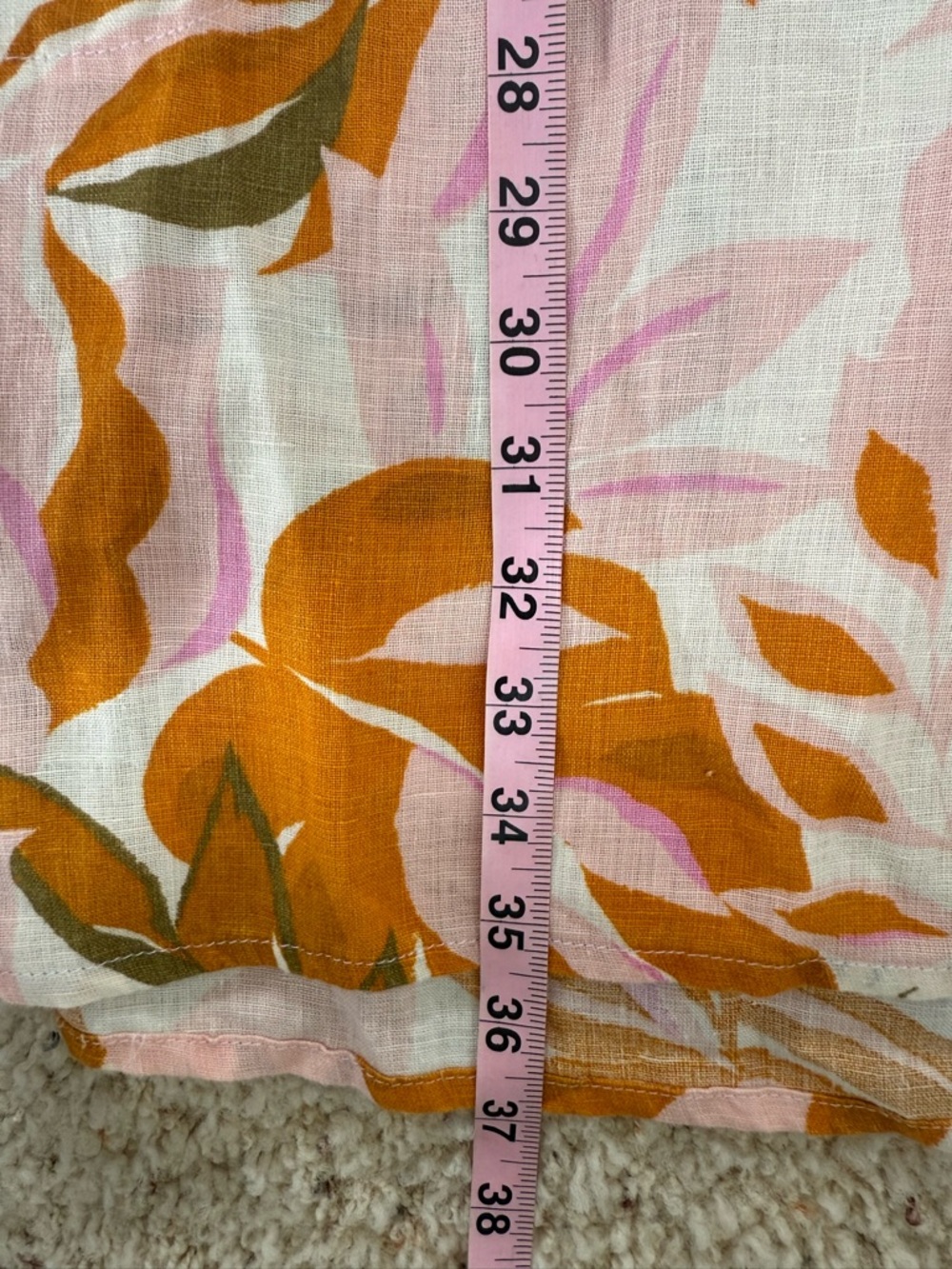 C&C California Linen Dress Womens XL Multicolor Tropical Palm Leaf resort wear - Picture 8 of 10